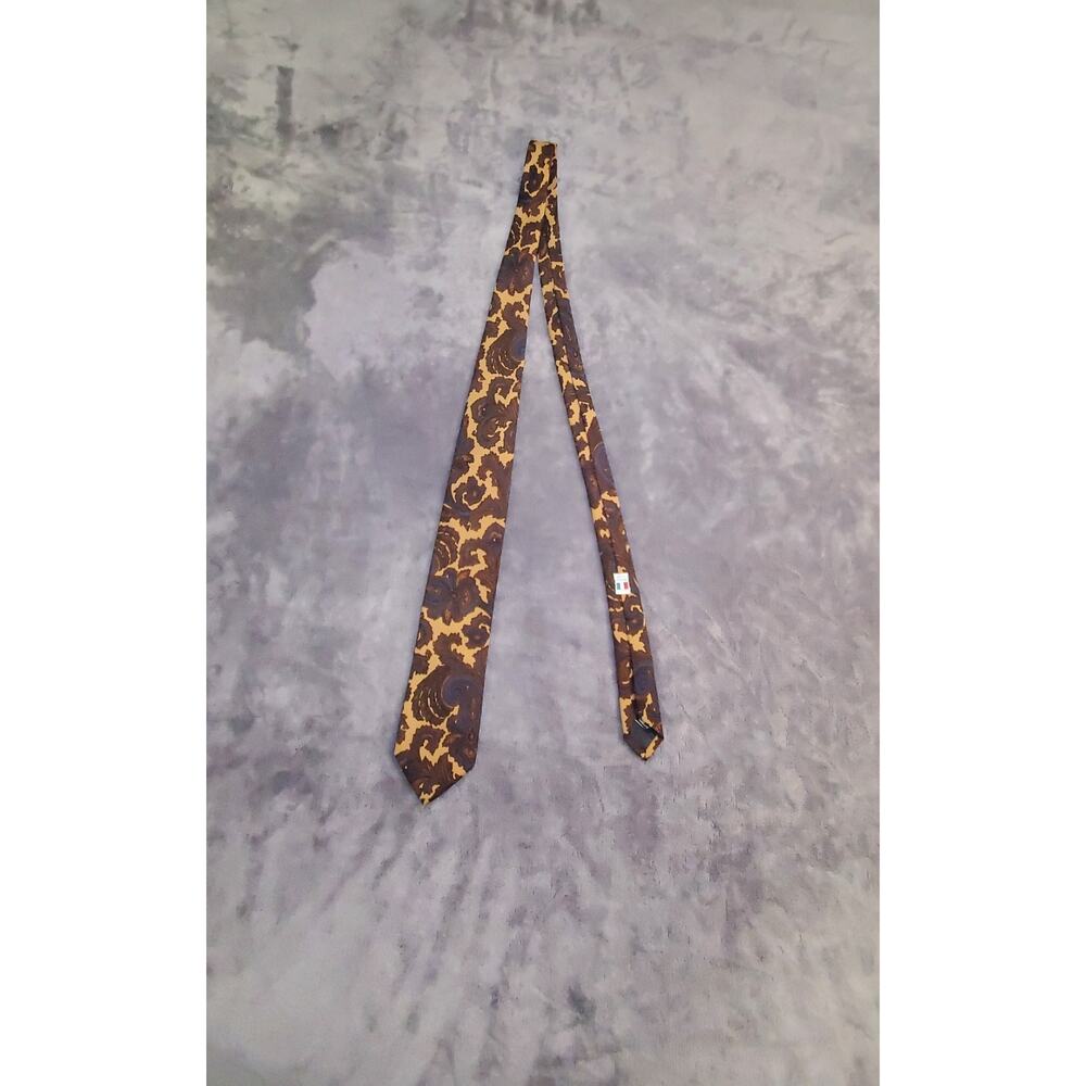 Robert Talbott Best Made In Italy Recent Brown Blue Tie Silk C12-7